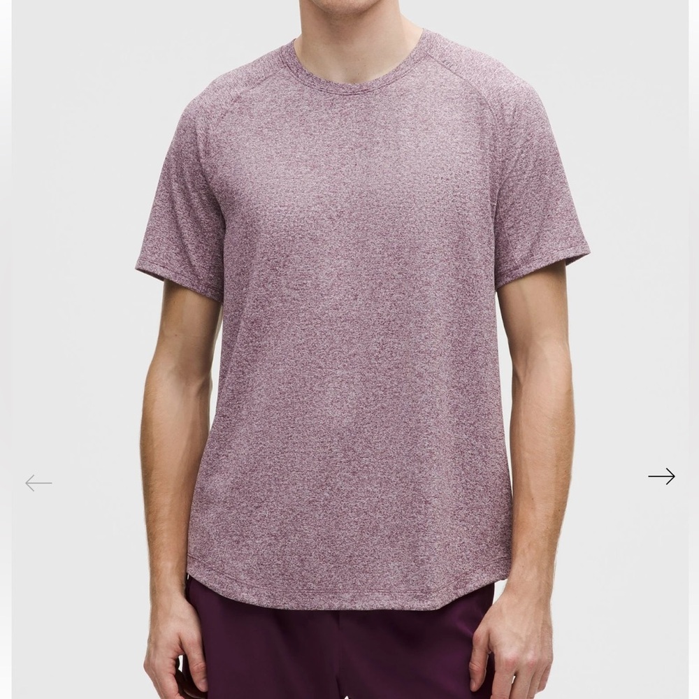 Lululemon Men’s License To Train Short Sleeve Heathered Plum Size XL